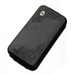 Чехол SGP Leather Case Gariz Edition Series Floral Black for iPhone 4/4S